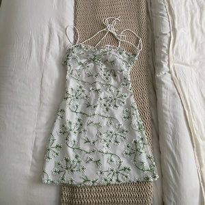 12th Tribe Floral Strappy Mini Dress